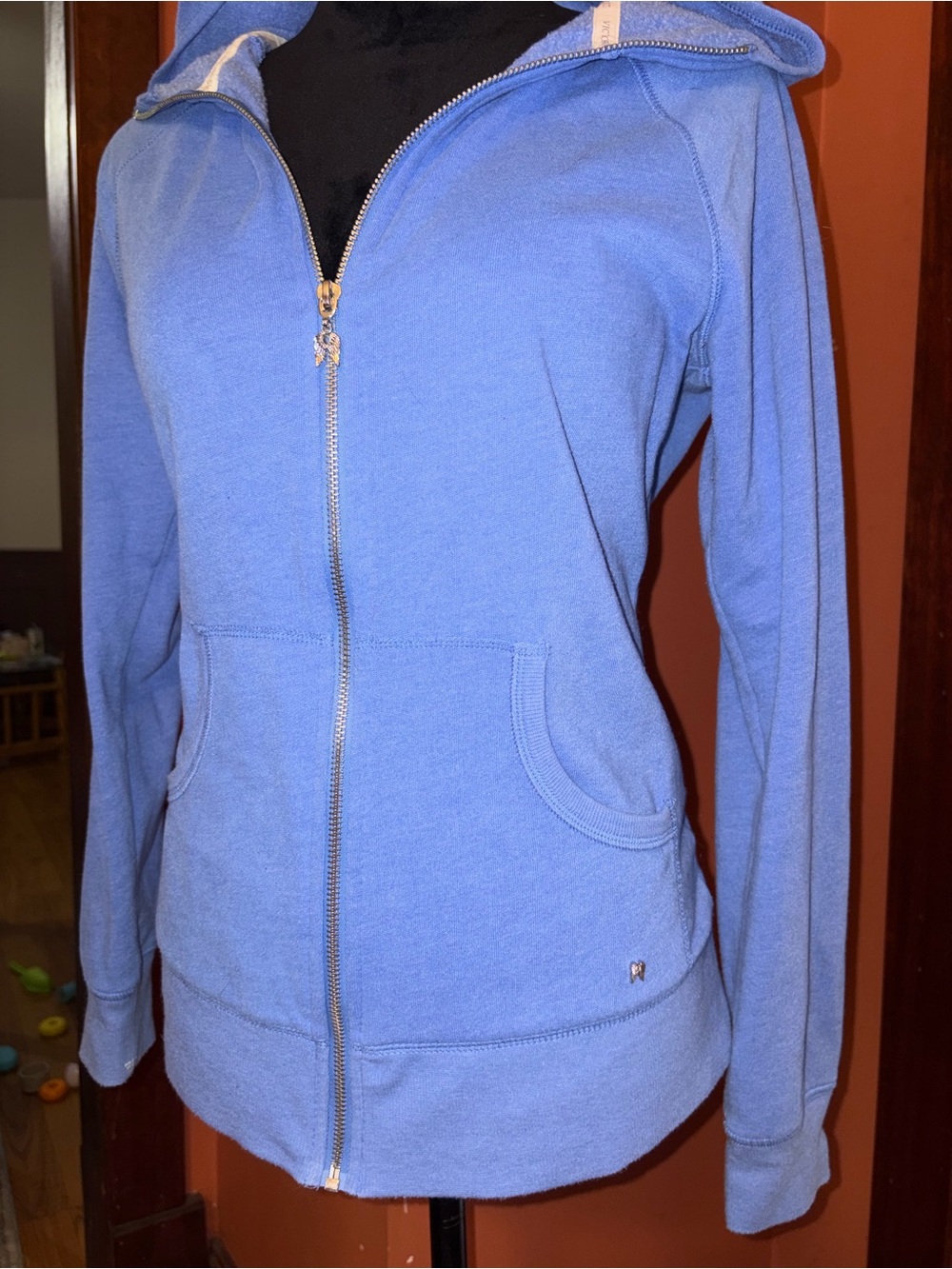 Vintage Y2K Victorias Secret Zip-Up with sequin Wings on Back - Picture 3 of 7